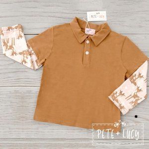 Pete + Lucy Deer and Stars boys shirt